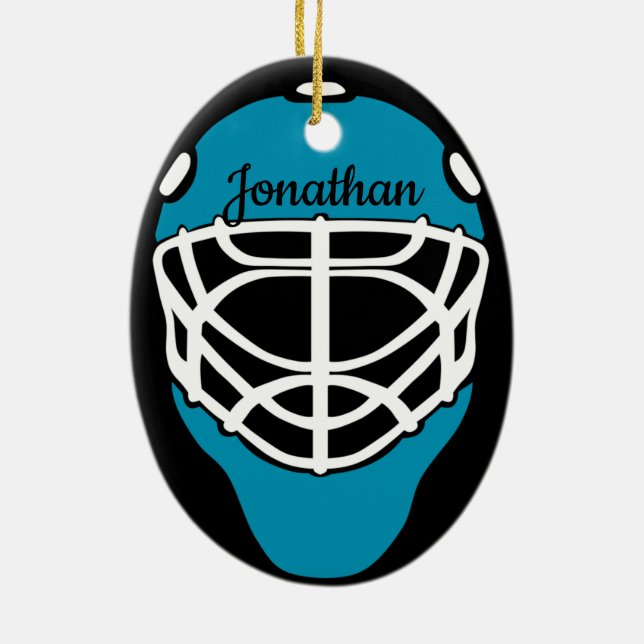 Ornamento de máscara de hockey (Atrás)