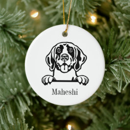 Ornamento de mascota personalizado de perro Pointe