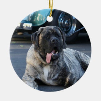 Ornamento de mastiff en inglés