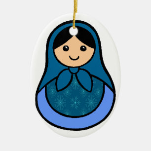 Ornamento de Matryoshka del copo de nieve