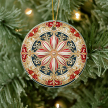 Ornamento de medallón de Candy Cane 14851