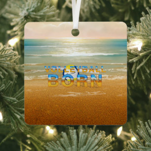 Ornamento de metal de TOP Volleyball Born