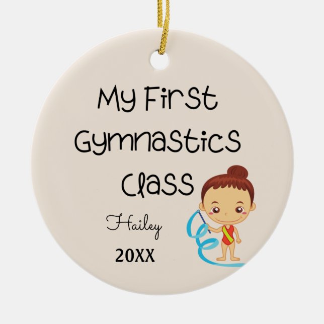 Ornamento de mi primera clase de gimnasia (Frente)