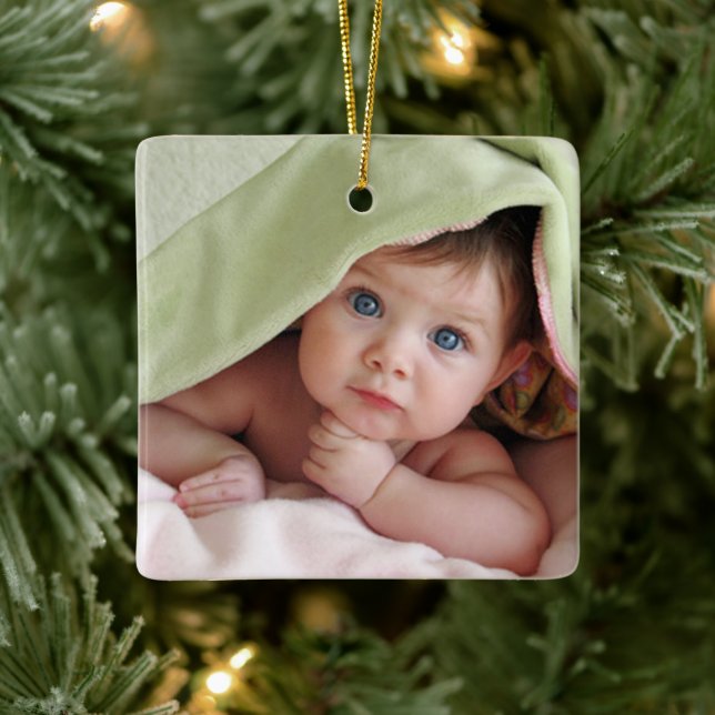 Ornamento de mi primera foto de Navidad (Árbol)