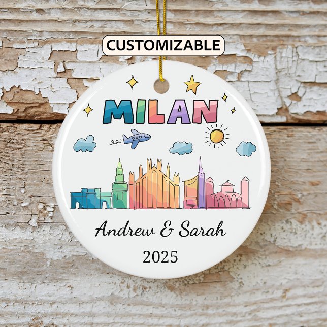 Ornamento de Milán de Skyline personalizado, Itali (Subido por el creador)