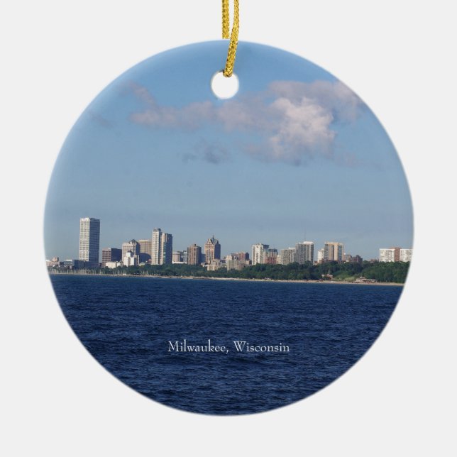 Ornamento de Milwaukee Skyline (Frente)