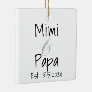 Ornamento de Mimi y Papa First Grandchild
