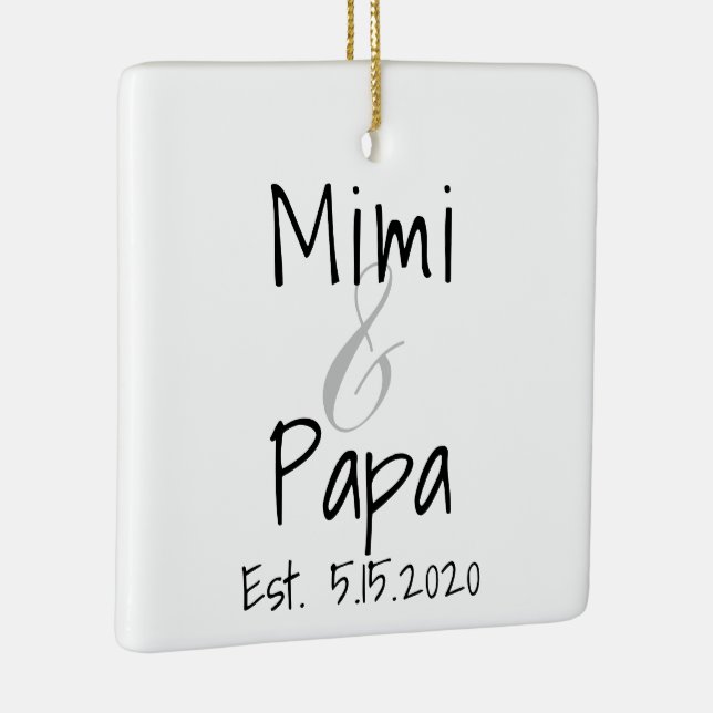 Ornamento de Mimi y Papa First Grandchild (Derecha)