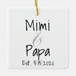 Ornamento de Mimi y Papa First Grandchild