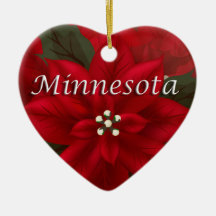 Ornamento de Minnesota Red Poinsettia