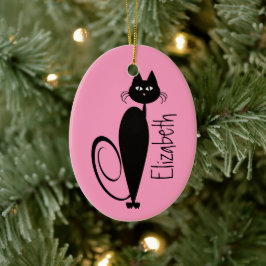 Ornamento de Mod Black Kitty