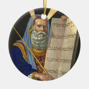 Ornamento de Moisés y los Diez Mandamientos