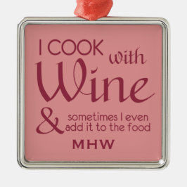 Ornamento de monograma personalizado de cotización