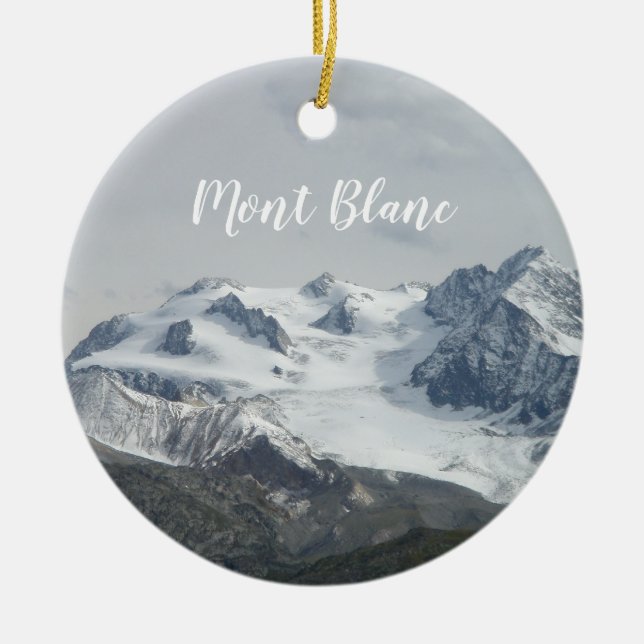 Ornamento de Mont Blanc con cubierta de nieve (Frente)