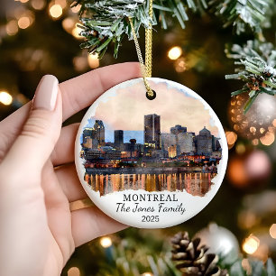 Ornamento de Montreal personalizado, regalo de Can