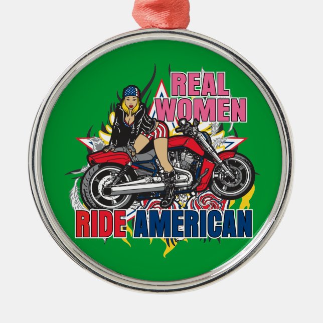 Ornamento de motocicletas norteamericanas de mujer (Frente)