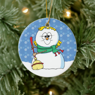 Ornamento de mujer de nieve