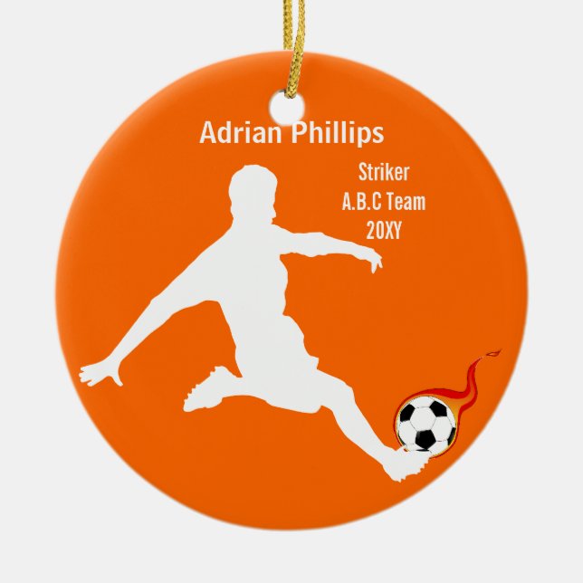 Ornamento de naranja de baloncesto de fútbol (Frente)