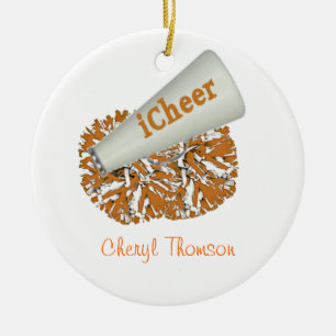 Ornamento de naranja y animador blanco