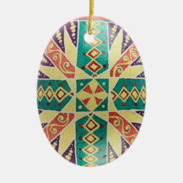 Ornamento de Navidad al estilo de huevo ucraniano