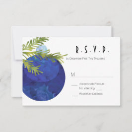 Ornamento de Navidad, Azul, RSVP de Boda