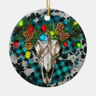Ornamento de Navidad Bull Skull Png, Navidad Occid