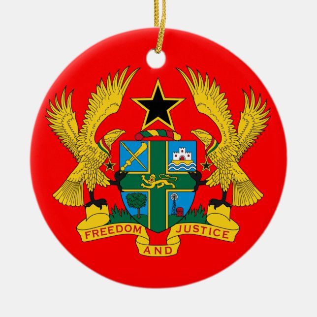 Ornamento de Navidad cerámico de GHANA (Frente)