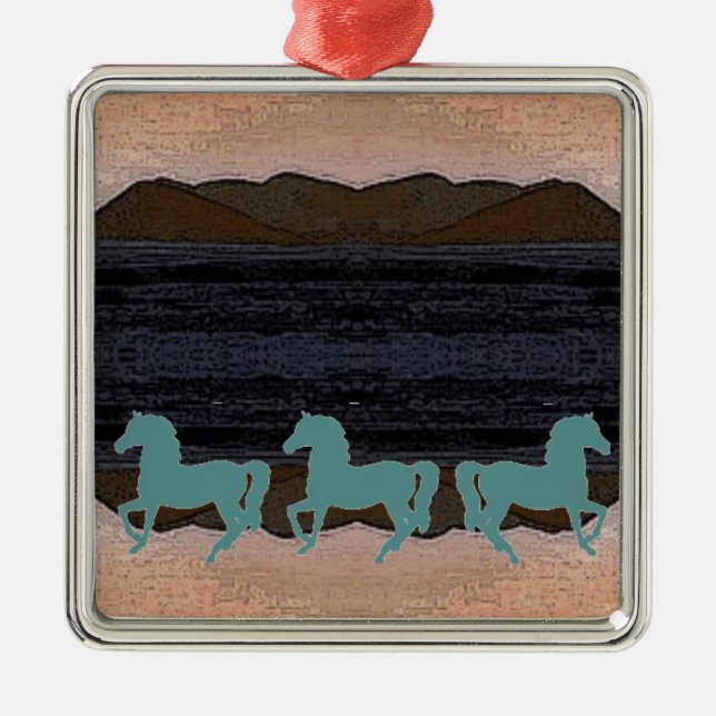Ornamento de Navidad cerámico para caballos (Frente)
