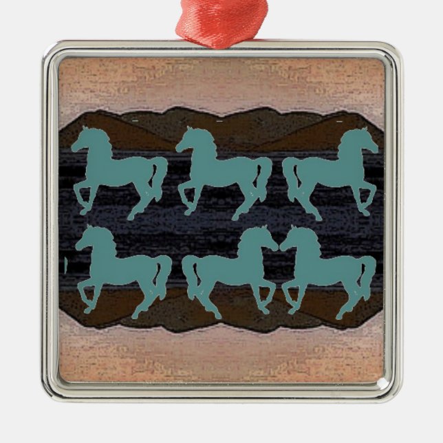 Ornamento de Navidad cerámico para caballos (Frente)