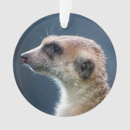 Ornamento de Navidad Circular Cute Meerkat