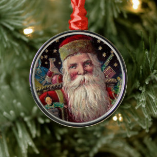 Ornamento de Navidad clásico Retro Santa Claus
