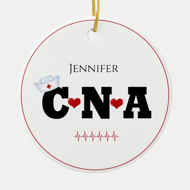 Ornamento de Navidad CNA personalizado (Frente)