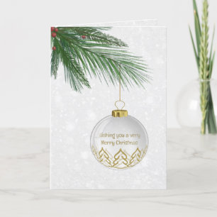 Ornamento De Navidad Colgando En Pino