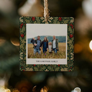 Ornamento de Navidad con foto doble Morris botánic
