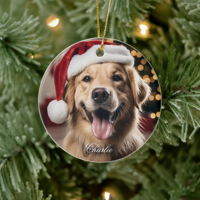 Ornamento de Navidad con perro. (Árbol)