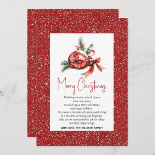 Ornamento de Navidad con ramas de arco rojo y abet