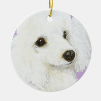 Ornamento de Navidad con retrato de cangrejo blanc