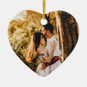 Ornamento de Navidad Corazón - Cerámica personaliz