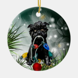 Ornamento de Navidad de Affenpinscher Dog