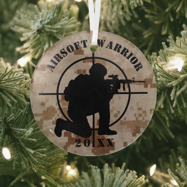 Ornamento de Navidad de Airsoft Team personalizado (in situ)