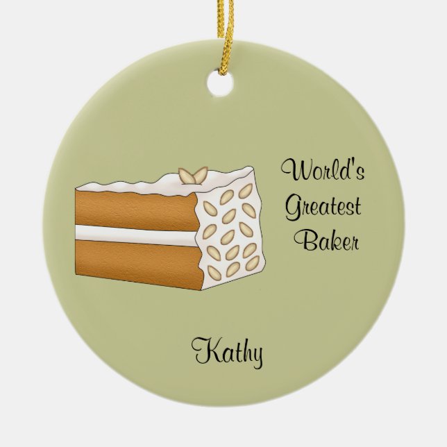 Ornamento de Navidad de Almond Cake (Frente)
