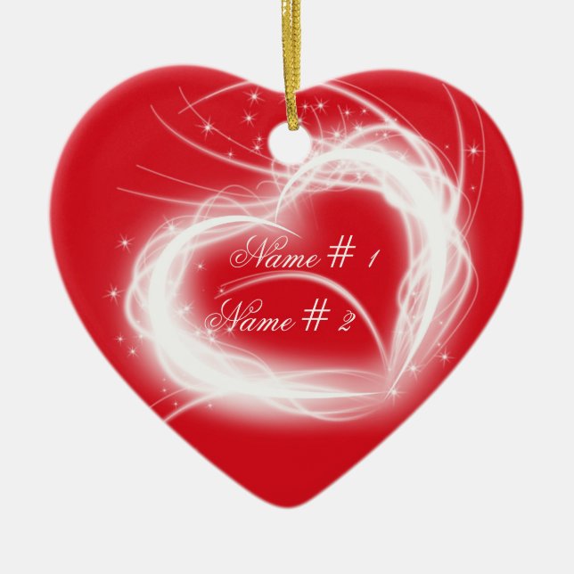 Ornamento de Navidad de amor (Frente)