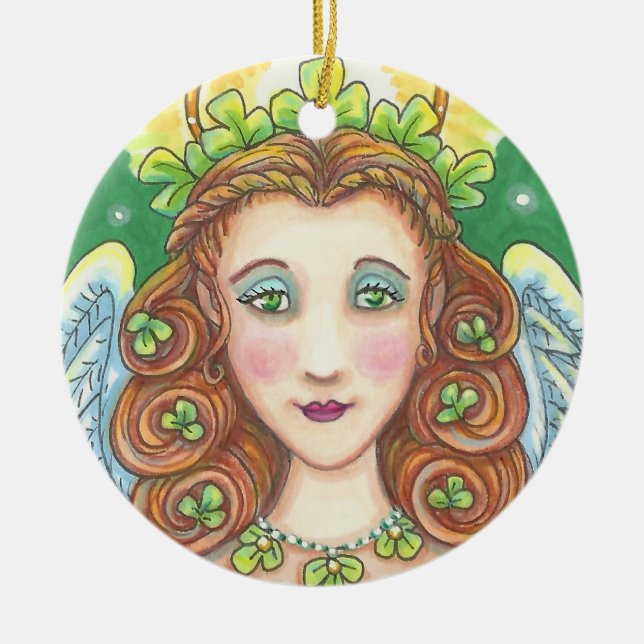 ORNAMENTO DE NAVIDAD DE ANGEL IRLANDÉS (Frente)