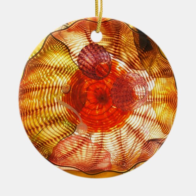 Ornamento de Navidad de Arte de Vidrio (Frente)