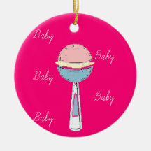Ornamento de Navidad de Baby Rattle