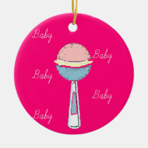 Ornamento de Navidad de Baby Rattle