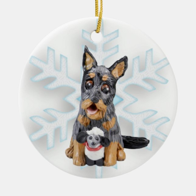 Ornamento de Navidad de Beauceron Dog (Frente)