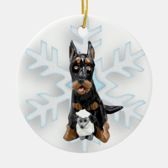 Ornamento de Navidad de Beauceron Dog (Frente)