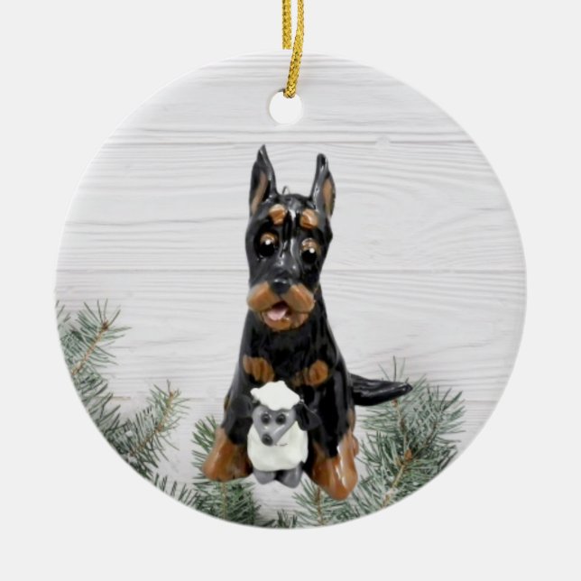 Ornamento de Navidad de Beauceron Dog (Frente)