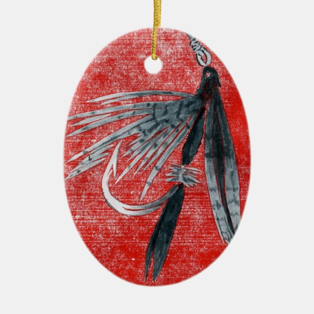 Ornamento de Navidad de Black Gnat Classic Trout F (Frente)
